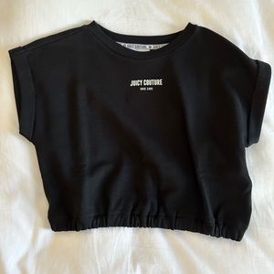 (NWT) JUICY COUTURE Cropped logo top black (Sm)
